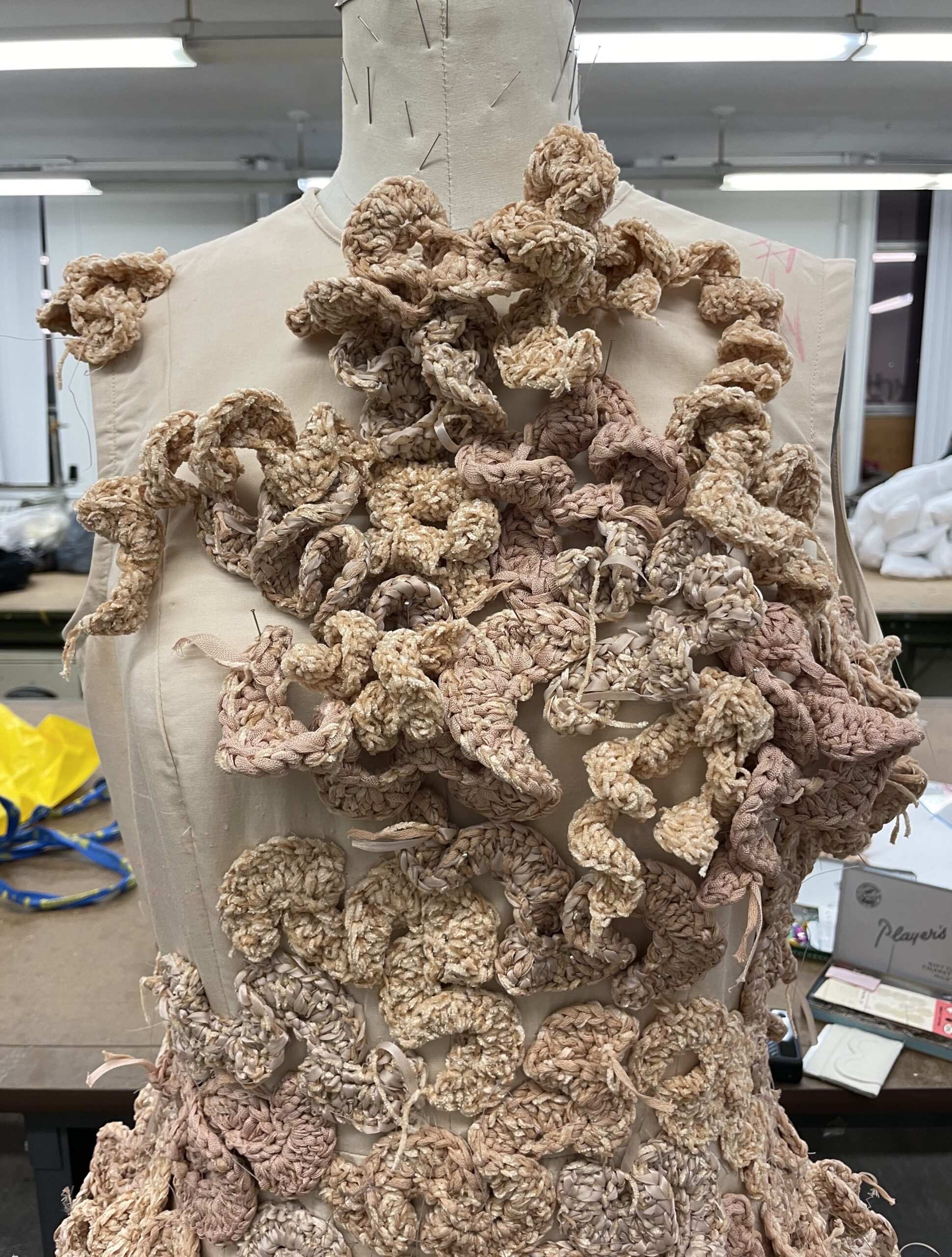 Crochet dress process work